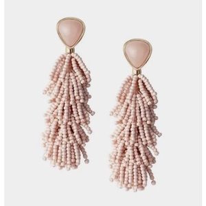 Stella & Dot Riva Tassel earrings- blush - used for display only, w/original box